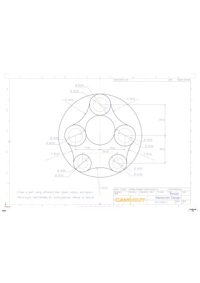 Mastercam Design-harjoitus 2